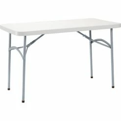 Interion By Global Industrial Interion® Plastic Folding Table, 24" x 48", White