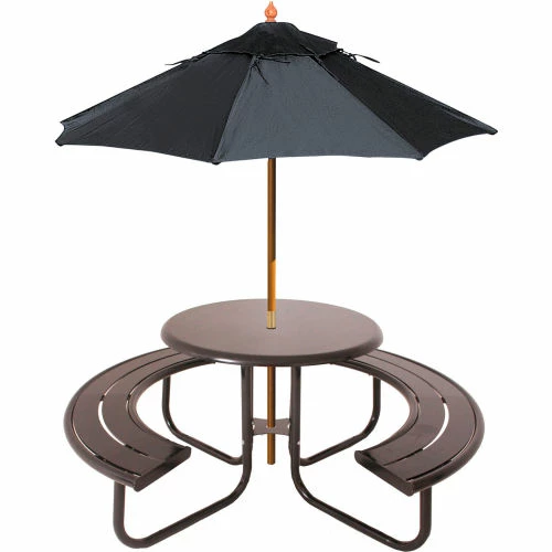 UltraSite 36" Hartford Round Picnic Table w/ Horizontal Slat Seats, Blue 3 UltraSite 36" Hartford Round Picnic Table w/ Horizontal Slat Seats, Blue - Image 3