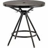 Safco® CoGo Steel Outdoor/Indoor Table, Round, 30"W, Black