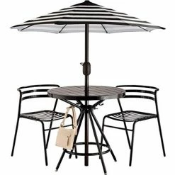 Safco® CoGo Steel Outdoor/Indoor Table, Round, 30"W, Black -Tables Shop 15767 4361BL FrontChairProp