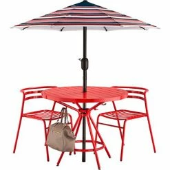 Safco® CoGo Steel Outdoor/Indoor Table, Round, 36"W, Red 7 Safco® CoGo Steel Outdoor/Indoor Table, Round, 36"W, Red -Tables Shop 15881 4362RD FrontChairProp