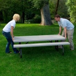 Lifetime® 6' Folding Picnic Table, Putty -Tables Shop 22119 05
