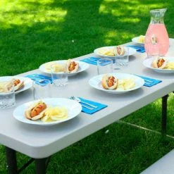 Lifetime® 6' Folding Picnic Table, Putty -Tables Shop 22119 07