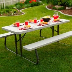 Lifetime® 6' Folding Picnic Table, Putty -Tables Shop 22119 08