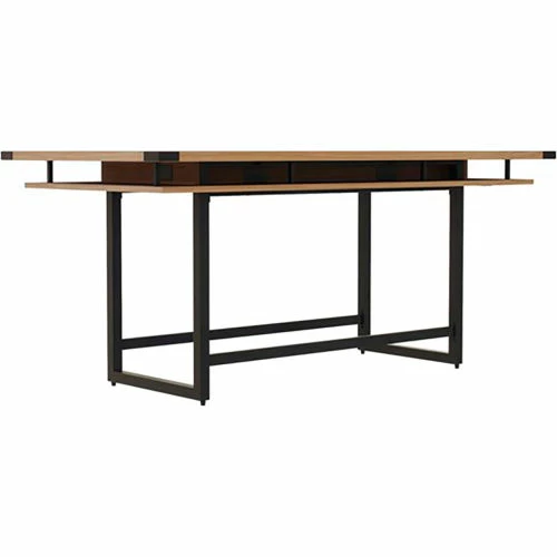 Safco® Mirella Conference Table, Standing-Height, 8'L, Rectangle, Sand Dune 2 Safco® Mirella Conference Table, Standing-Height, 8'L, Rectangle, Sand Dune - Image 2