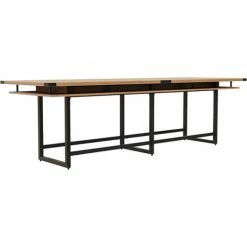 Safco® Mirella Conference Table, Standing-Height, 12'L, Rectangle, Sand Dune