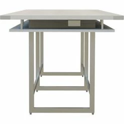 Safco® Mirella Conference Table, Standing-Height, 12'L, Rectangle, White Ash 8 Safco® Mirella Conference Table, Standing-Height, 12'L, Rectangle, White Ash -Tables Shop 22296 MRH12WAH Side