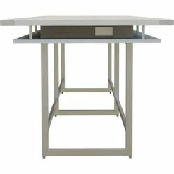 Safco® Mirella Conference Table, Standing-Height, 16'L, Rectangle, White Ash 8 Safco® Mirella Conference Table, Standing-Height, 16'L, Rectangle, White Ash -Tables Shop 22307 MRH16WAH Side