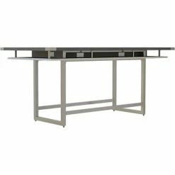 Safco® Mirella Conference Table, Standing-Height, 8'L, Rectangle, Stone Gray