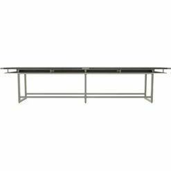 Safco® Mirella Conference Table, Standing-Height, 16'L, Rectangle, Stone Gray