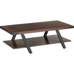 Safco® Mirella Coffee Table, 23-3/4"D x 48"W x 16"H, Southern Tobacco