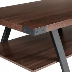 Safco® Mirella Coffee Table, 23-3/4"D x 48"W x 16"H, Southern Tobacco -Tables Shop 22793 MRCFTSTO FrontAngleCorner