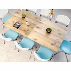 KFI Seating KFI 36" Square Table With Vintage Wood, Natural -Tables Shop 2300 with Urban Loft Tables 1