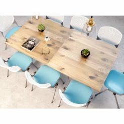 KFI Seating KFI Urban Loft Wood Table With Steel Frame, 72"Lx36"Wx41"H, Natural -Tables Shop 2300 with urban loft tables