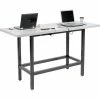 Interion By Global Industrial Interion® Standing Height Table With Power, 72"L x 30"W, Gray