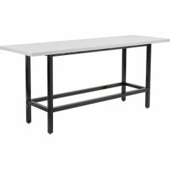 Interion By Global Industrial Interion® Standing Height Table With Power, 96"L x 30"W, Gray -Tables Shop 238329 02