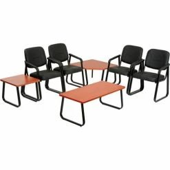 Interion By Global Industrial Interion® Square End Table 20" x 20" Cherry Top -Tables Shop 238410CY 04