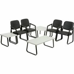 Interion By Global Industrial Interion® Square End Table 20" x 20" Gray Top -Tables Shop 238410GY 04