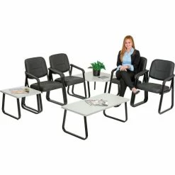 Interion By Global Industrial Interion® Corner End Table 30" x 30" Gray Top 14 Interion By Global Industrial Interion® Corner End Table 30" x 30" Gray Top -Tables Shop 238414GY 03