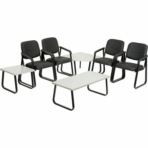 Interion By Global Industrial Interion® Corner End Table 30" x 30" Gray Top 6 Interion By Global Industrial Interion® Corner End Table 30" x 30" Gray Top - Image 6