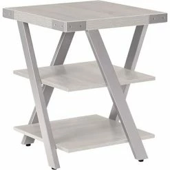 Safco® Mirella End Table, 20"L x 20"W x 25"H, White Ash