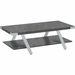 Safco® Mirella Coffee Table, 23-3/4"D x 48"W x 16"H, Stone Gray