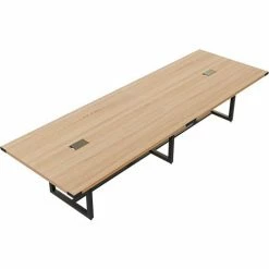 Safco® Mirella Conference Table, Sitting-Height, 12'L, Rectangle, Sand Dune -Tables Shop 25193 MRS12SDD Top