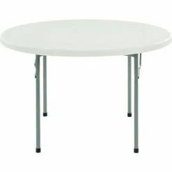 National Public Seating 48" Round Folding Plastic Table, Gray -Tables Shop 256559 04