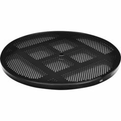 Global Industrial 46" Round Picnic Table, Perforated Metal, Black -Tables Shop 262078BK 08