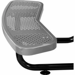 Global Industrial 46" Round Kids Picnic Table, Perforated Metal, Gray -Tables Shop 262078KGY 02