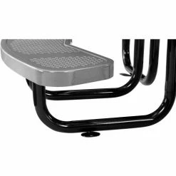 Global Industrial 46" Round Kids Picnic Table, Perforated Metal, Gray -Tables Shop 262078KGY 03