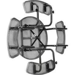 Global Industrial 46" Round Kids Picnic Table, Perforated Metal, Gray -Tables Shop 262078KGY 06