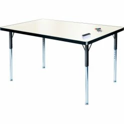 Allied Plastics Whiteboard Activity Table 36" x 60" Rectangle, Standard Adjustable Height -Tables Shop 277110