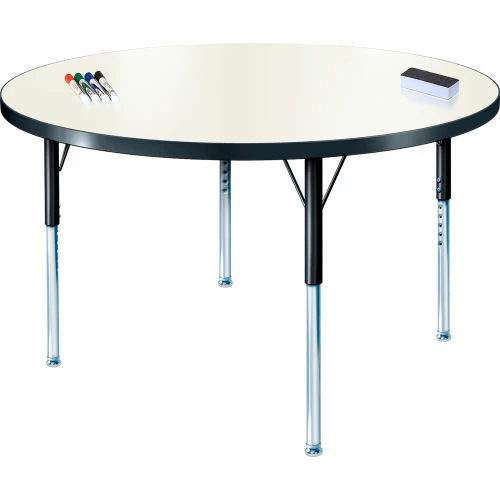 Allied Plastics Whiteboard Activity Table 36" Diameter Circle, Standard Adjustable Height 2 Allied Plastics Whiteboard Activity Table 36" Diameter Circle, Standard Adjustable Height - Image 2