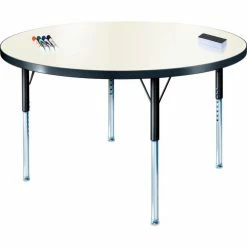 Allied Plastics Whiteboard Activity Table 36" Diameter Circle, Standard Adjustable Height
