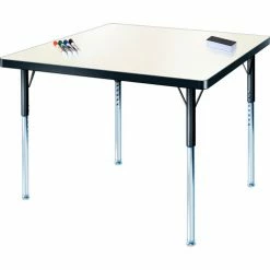 Allied Plastics Whiteboard Activity Table 36" X 36" Square, Juvenile Adjustable Height