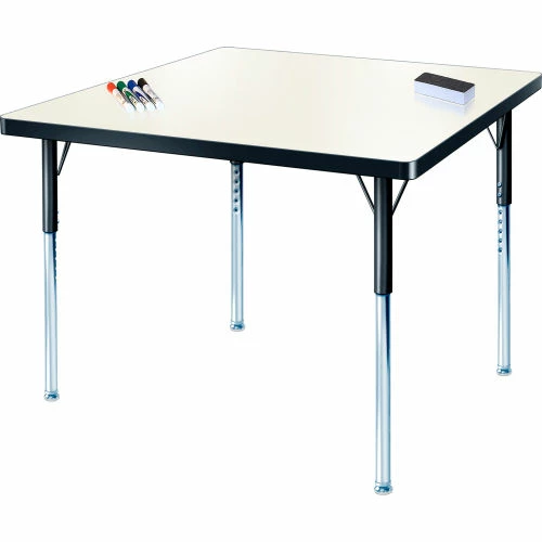 Allied Plastics Whiteboard Activity Table 36" X 36" Square, Juvenile Adjustable Height 4 Allied Plastics Whiteboard Activity Table 36" X 36" Square, Juvenile Adjustable Height - Image 4
