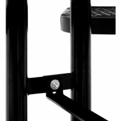 Global Industrial 46" Round Picnic Table, Expanded Metal, Black -Tables Shop 277150BK 06