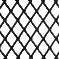 Global Industrial 46" Round Picnic Table, Expanded Metal, Black -Tables Shop 277150BK 08