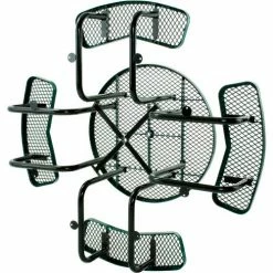 Global Industrial™ 46" Round Picnic Table, Expanded Metal, Green -Tables Shop 277150GN 07