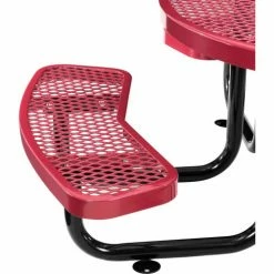 Global Industrial 46" Round Kids Picnic Table, Expanded Metal, Red 14 Global Industrial 46" Round Kids Picnic Table, Expanded Metal, Red -Tables Shop 277150KRD 02