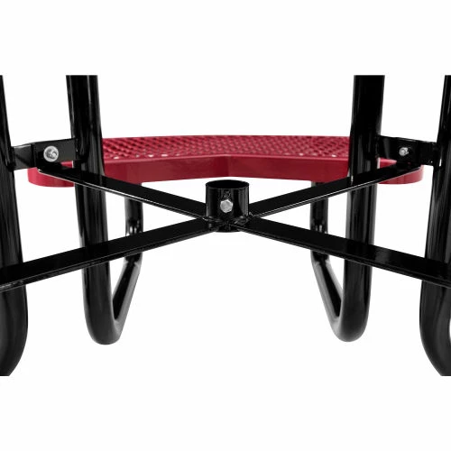Global Industrial 46" Round Kids Picnic Table, Expanded Metal, Red 6 Global Industrial 46" Round Kids Picnic Table, Expanded Metal, Red - Image 6