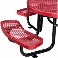 Global Industrial 46" Round Kids Picnic Table, Expanded Metal, Red 19 Global Industrial 46" Round Kids Picnic Table, Expanded Metal, Red -Tables Shop 277150KRD 07
