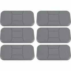 Global Industrial™ 6' Rectangular Picnic Table w/ Seat Cushions, Expanded Metal, Black -Tables Shop 277152BKS 04