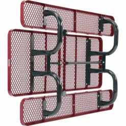 Global Industrial™ 6' Rectangular Kids Picnic Table, Expanded Metal, Red -Tables Shop 277152KRD 04