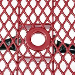 Global Industrial™ 6' Rectangular Kids Picnic Table, Expanded Metal, Red -Tables Shop 277152KRD 05