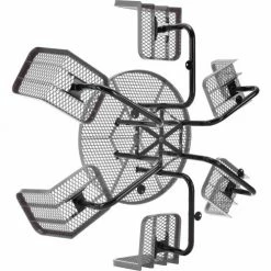 Global Industrial 46" Round Picnic Table w/ 6 Seats, Expanded Metal, Gray -Tables Shop 277590GY 03