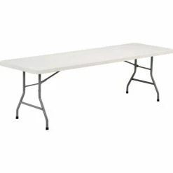 Interion By Global Industrial Interion® Plastic Folding Table, 30" x 96", White