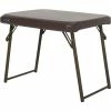 Lifetime® Compact Plastic Folding Table, 18" x 24", Brown