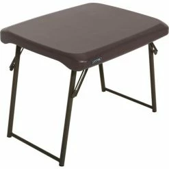 Lifetime® Compact Plastic Folding Table, 18" x 24", Brown -Tables Shop 280488 03